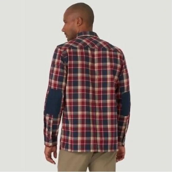 Wrangler All Terrain Gear Red Plaid Button Down shirt - Picture 2 of 16